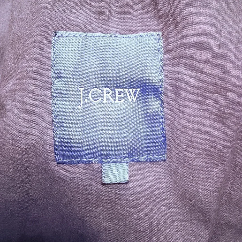 J. Crew Brown Corduroy Bomber Jacket-Coat Lining‎ 100% Cotton SZ L Sleeve Lining